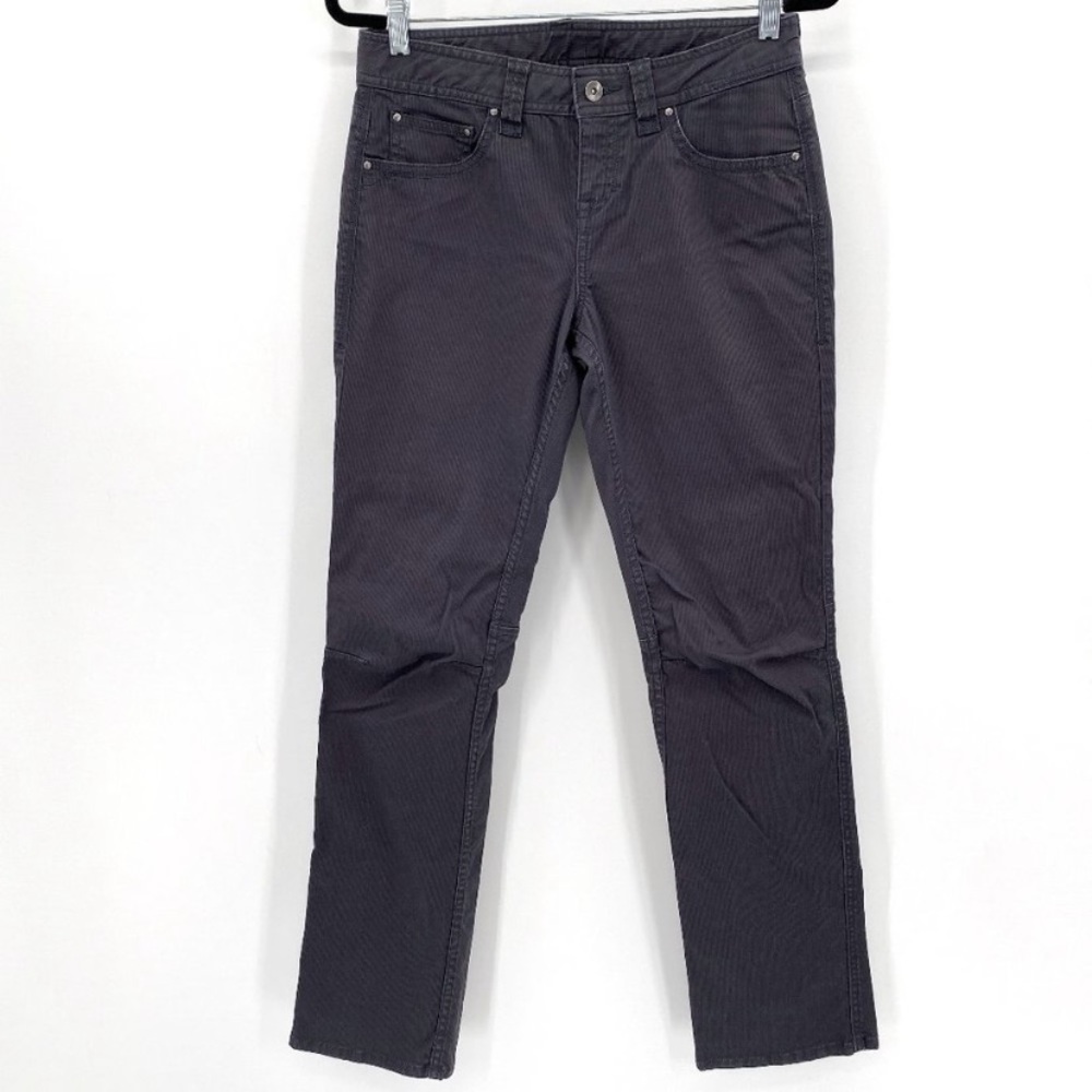 Marmot Gray Textured Outdoor Gusset Knee Straight Leg Trail 6 High Rise Pants